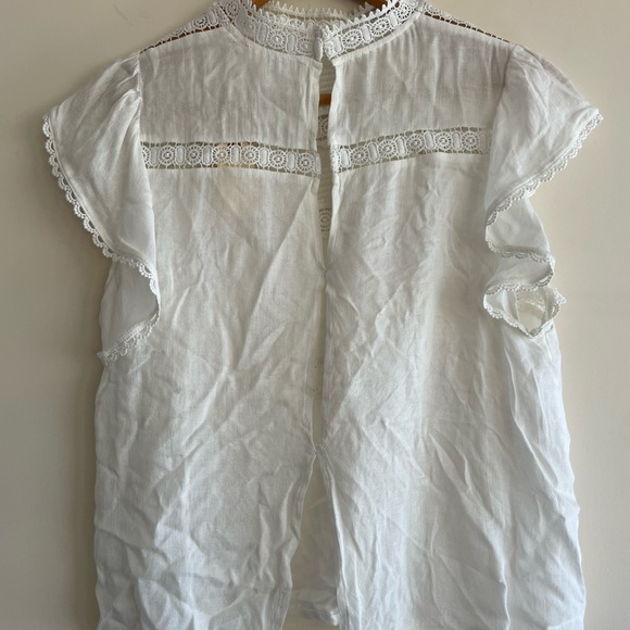 Persons Miriam Lace trim top cap sleeves preplum Ivory Size 1 - Picture 4 of 9